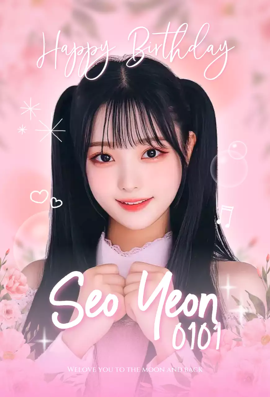 ピンク かわいい 誕生日 ポスター かわいいセンイル