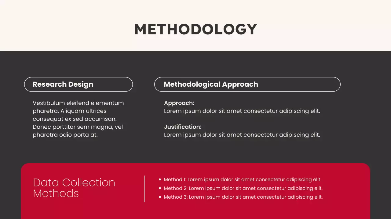 Beige and Black Modern Academic Research Presentation