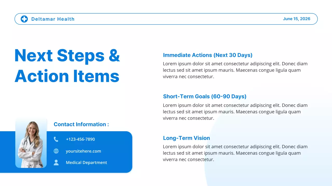 Blue and White Modern Healthcare Trends Presentation