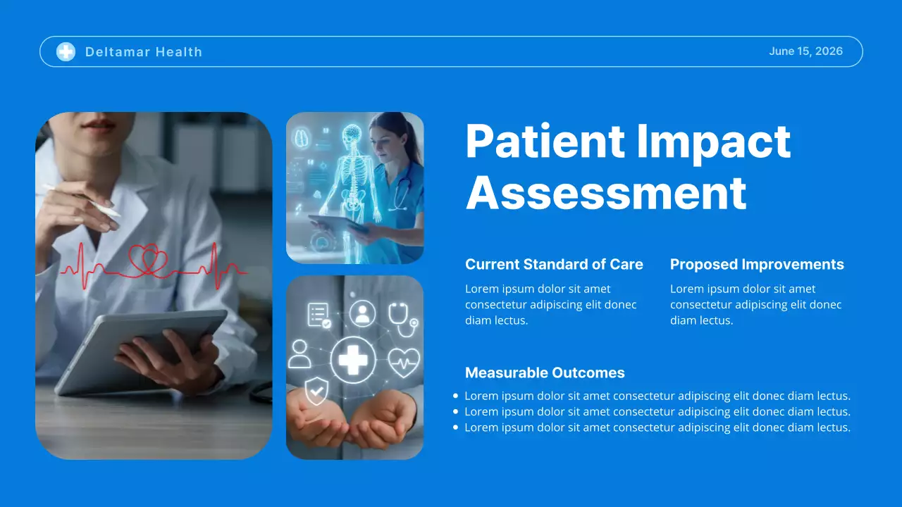 Blue and White Modern Healthcare Trends Presentation