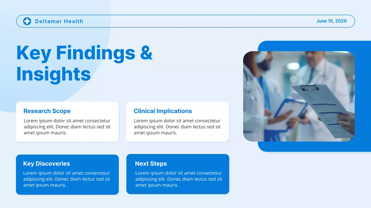 Blue and White Modern Healthcare Trends Presentation