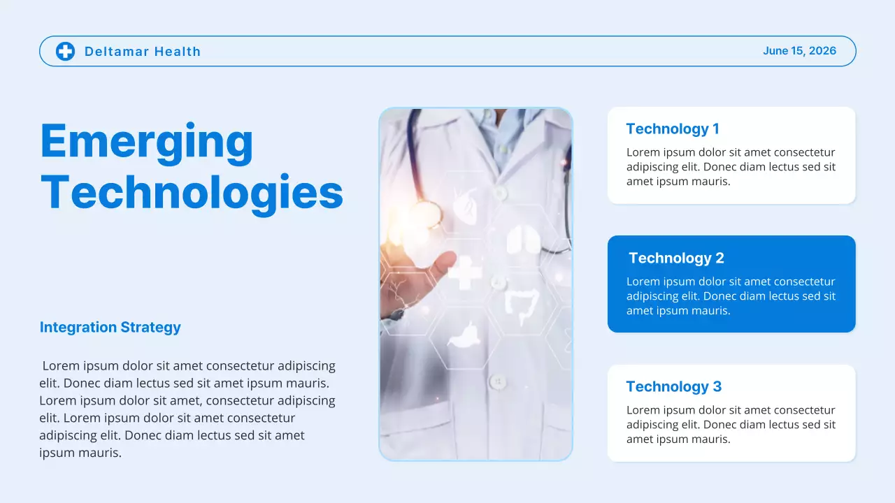 Blue and White Modern Healthcare Trends Presentation