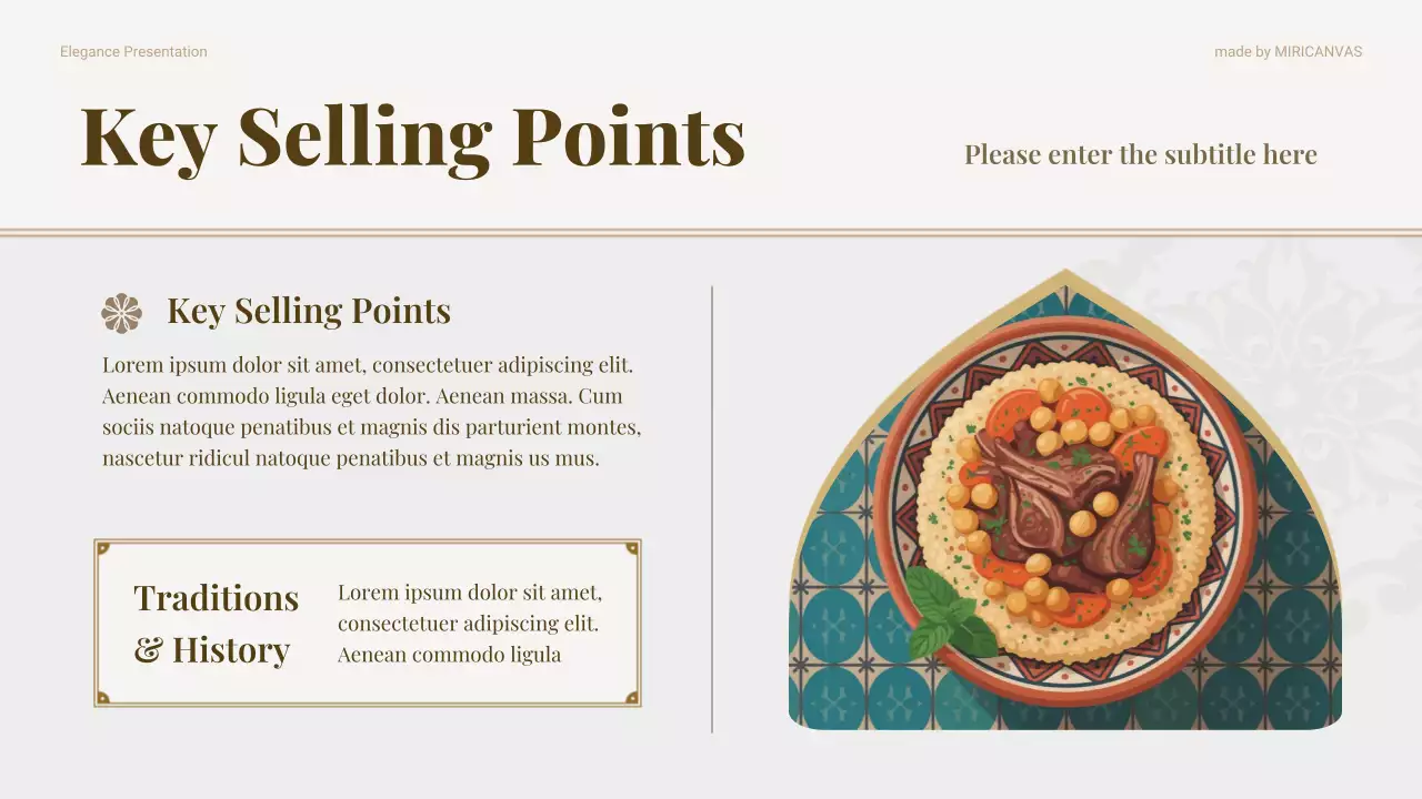 Beige Traditional Food Marketing Pitch Presentation