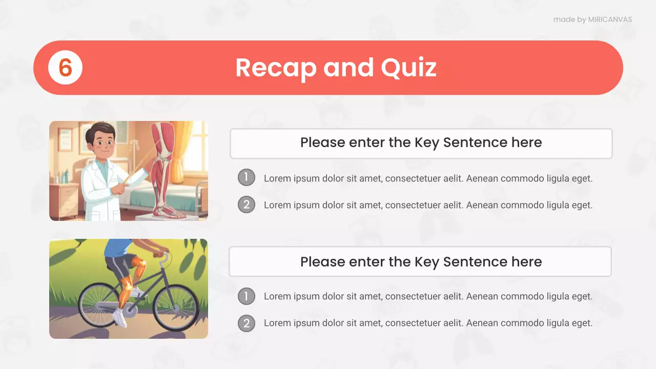 Apresentação da palestra sobre anatomia moderna vermelha