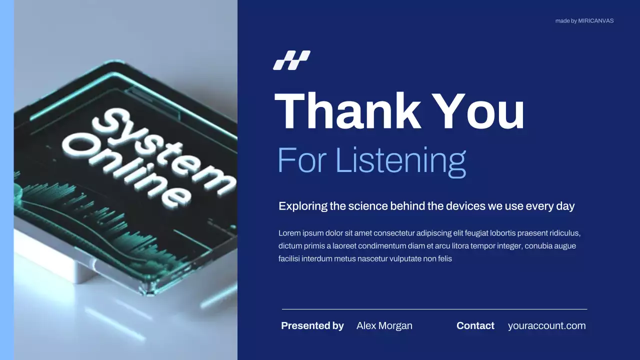 Blue Modern Technology Pitch Presentation