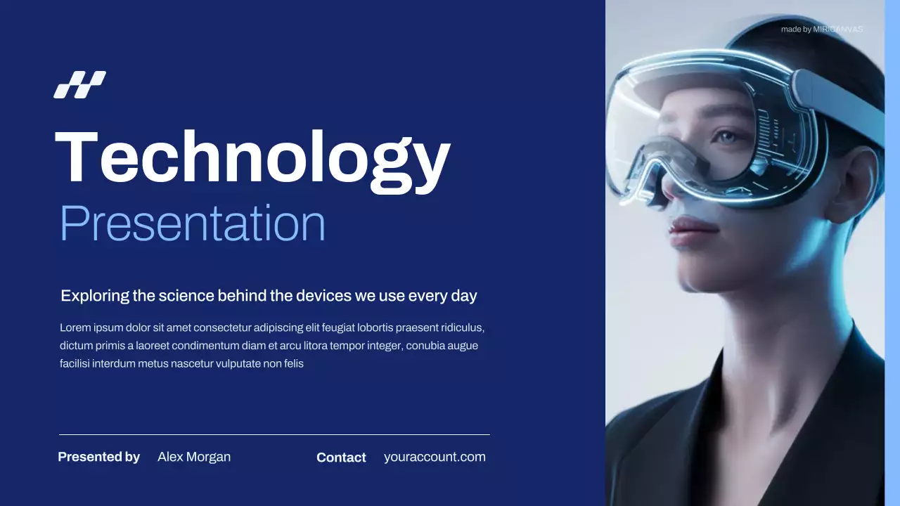 Blue Modern Technology Pitch Presentation