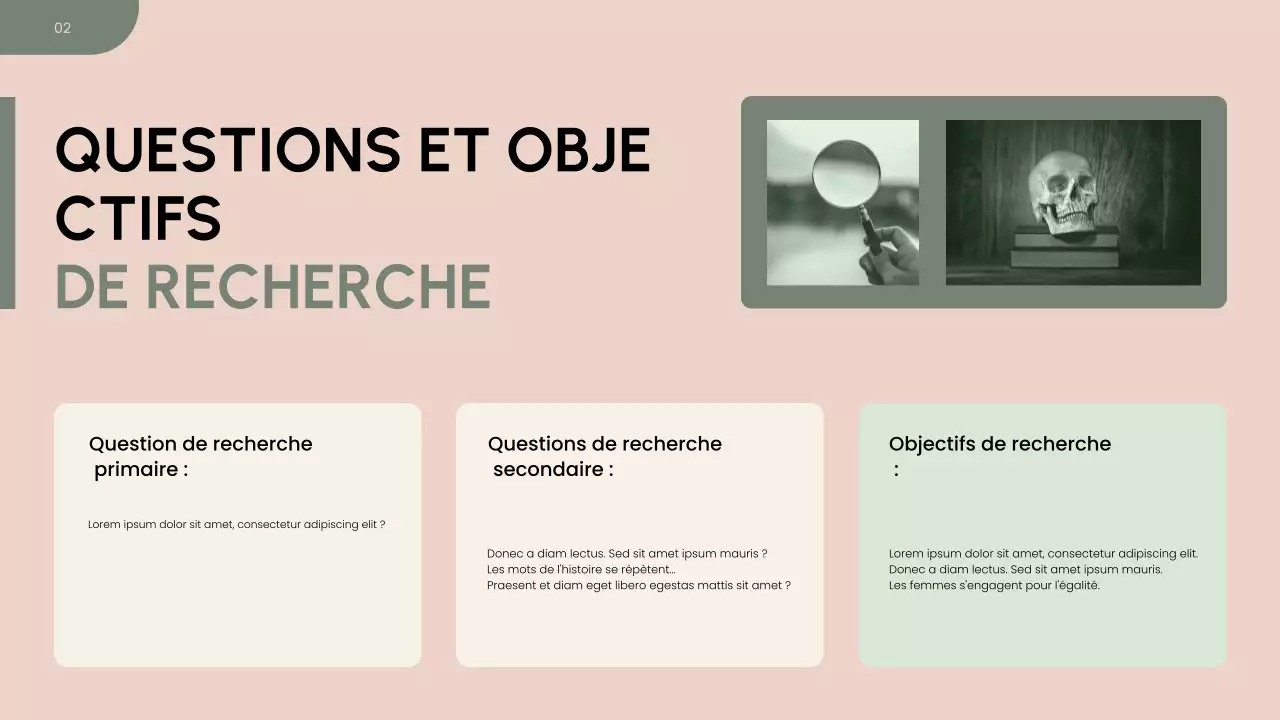 Présentation de la proposition de recherche