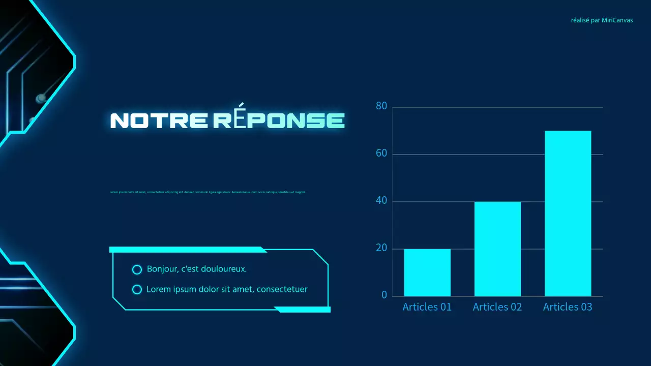 Présentation de la finance futuriste bleue