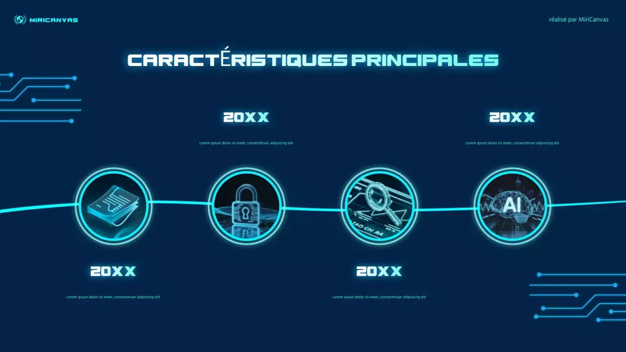Présentation de la finance futuriste bleue