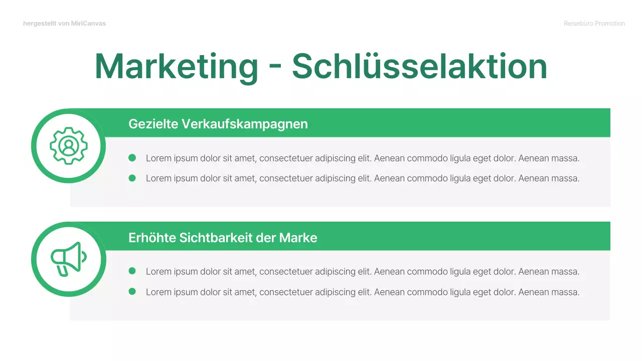 Grünes, modernes Reisen Präsentation