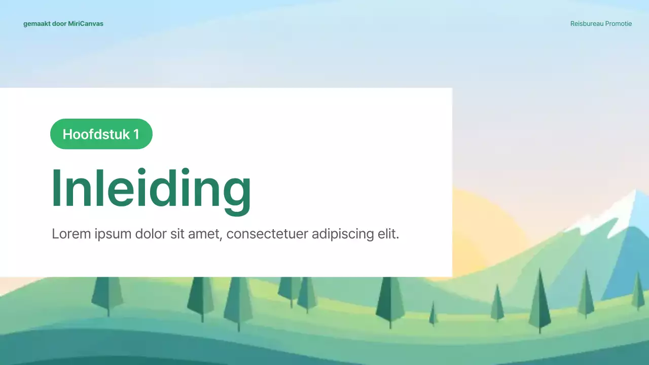 Presentatie over groen en modern reizen