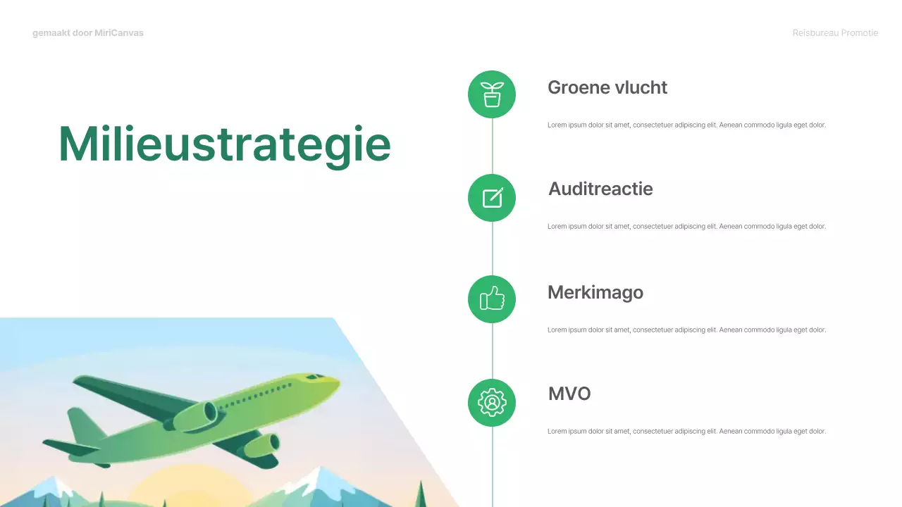 Presentatie over groen en modern reizen