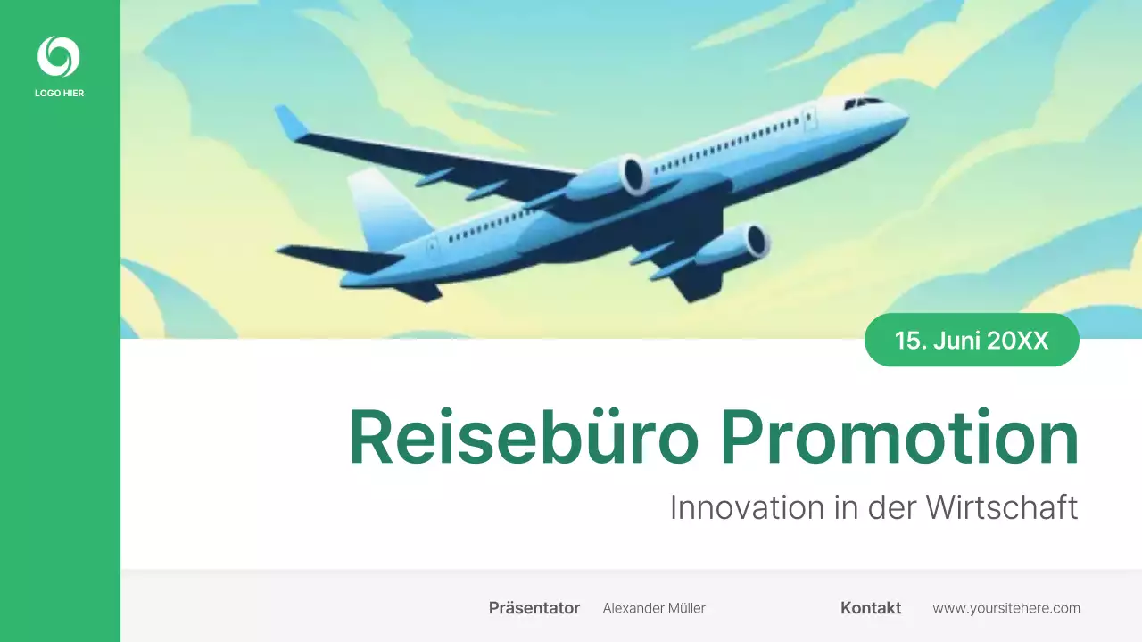 Grünes, modernes Reisen Präsentation