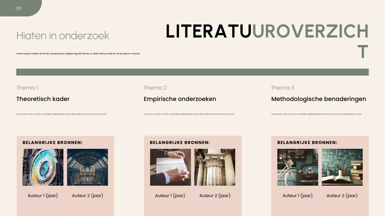 Presentatie van het onderzoeksvoorstel