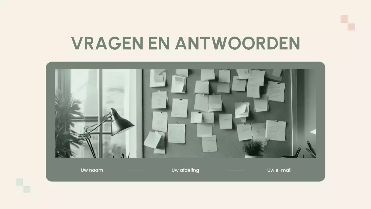 Presentatie van het onderzoeksvoorstel