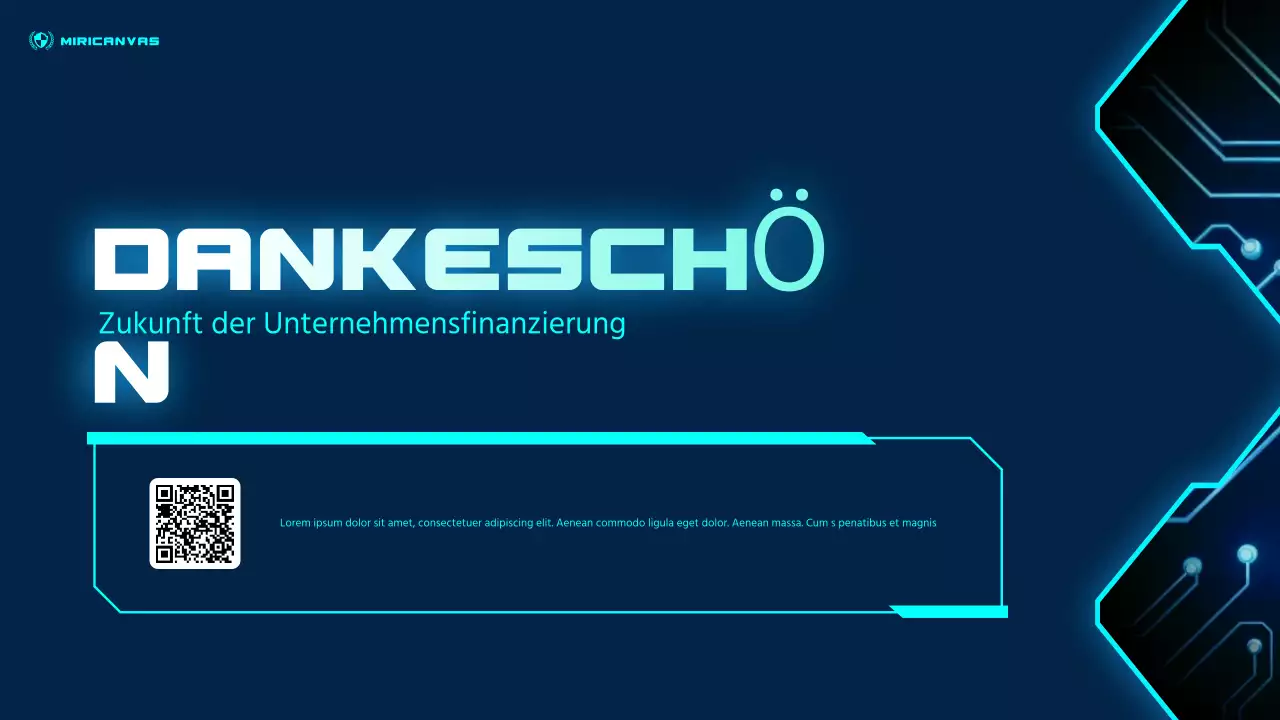 Blaue futuristische Finanzpräsentation