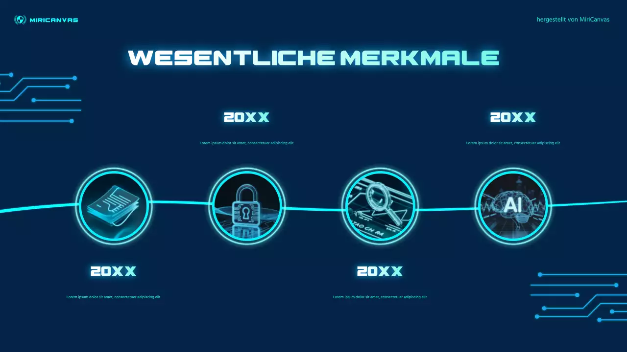 Blaue futuristische Finanzpräsentation