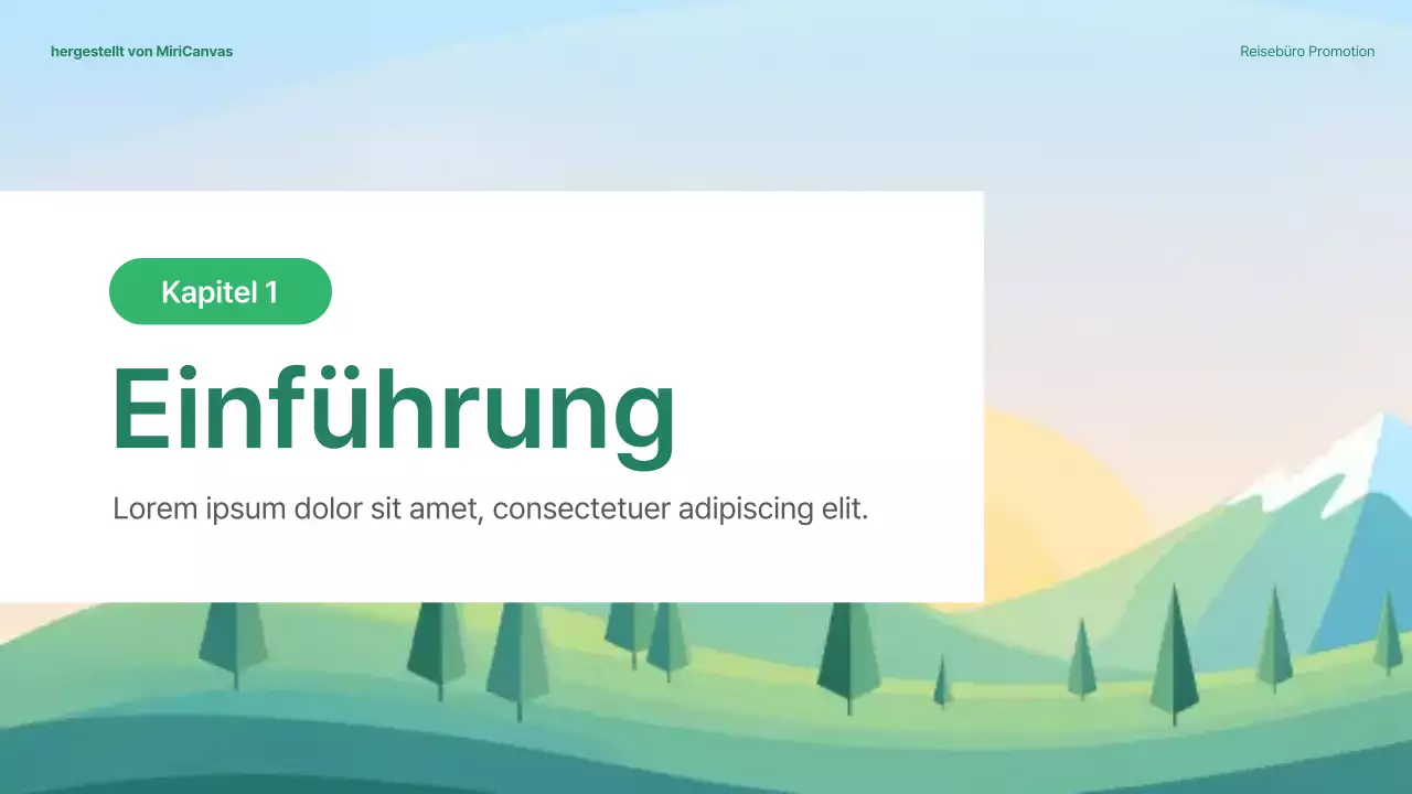 Grünes, modernes Reisen Präsentation