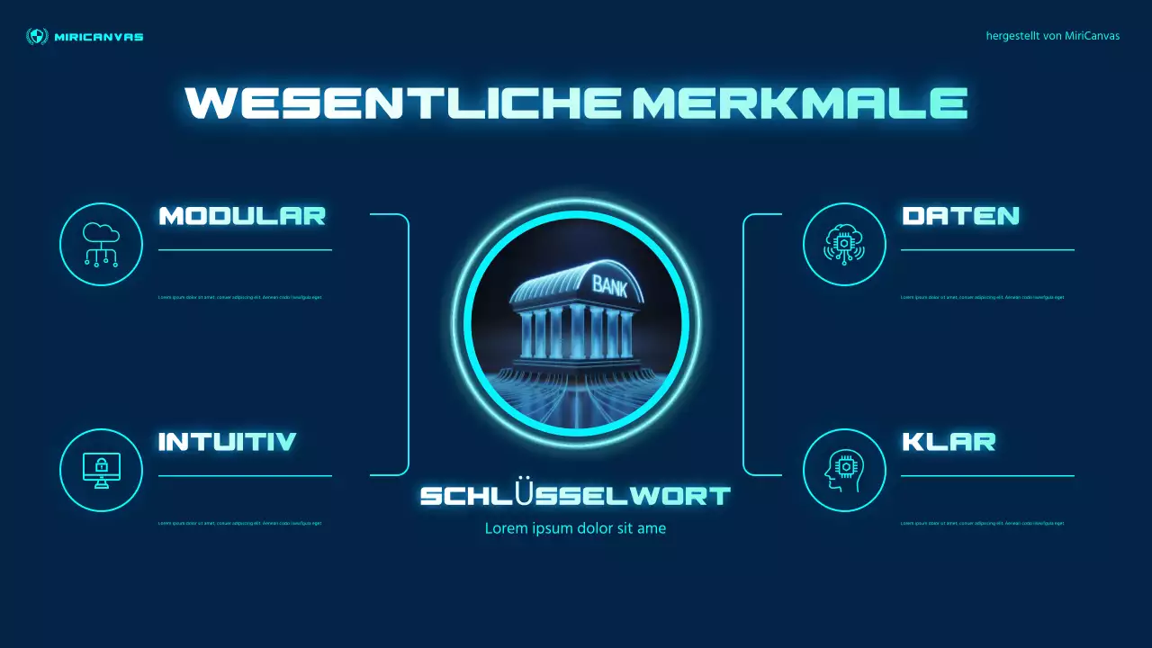 Blaue futuristische Finanzpräsentation