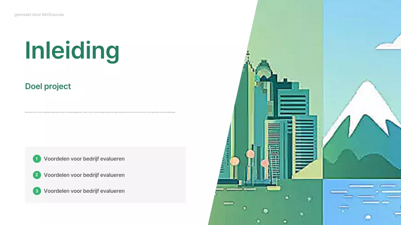 Presentatie over groen en modern reizen