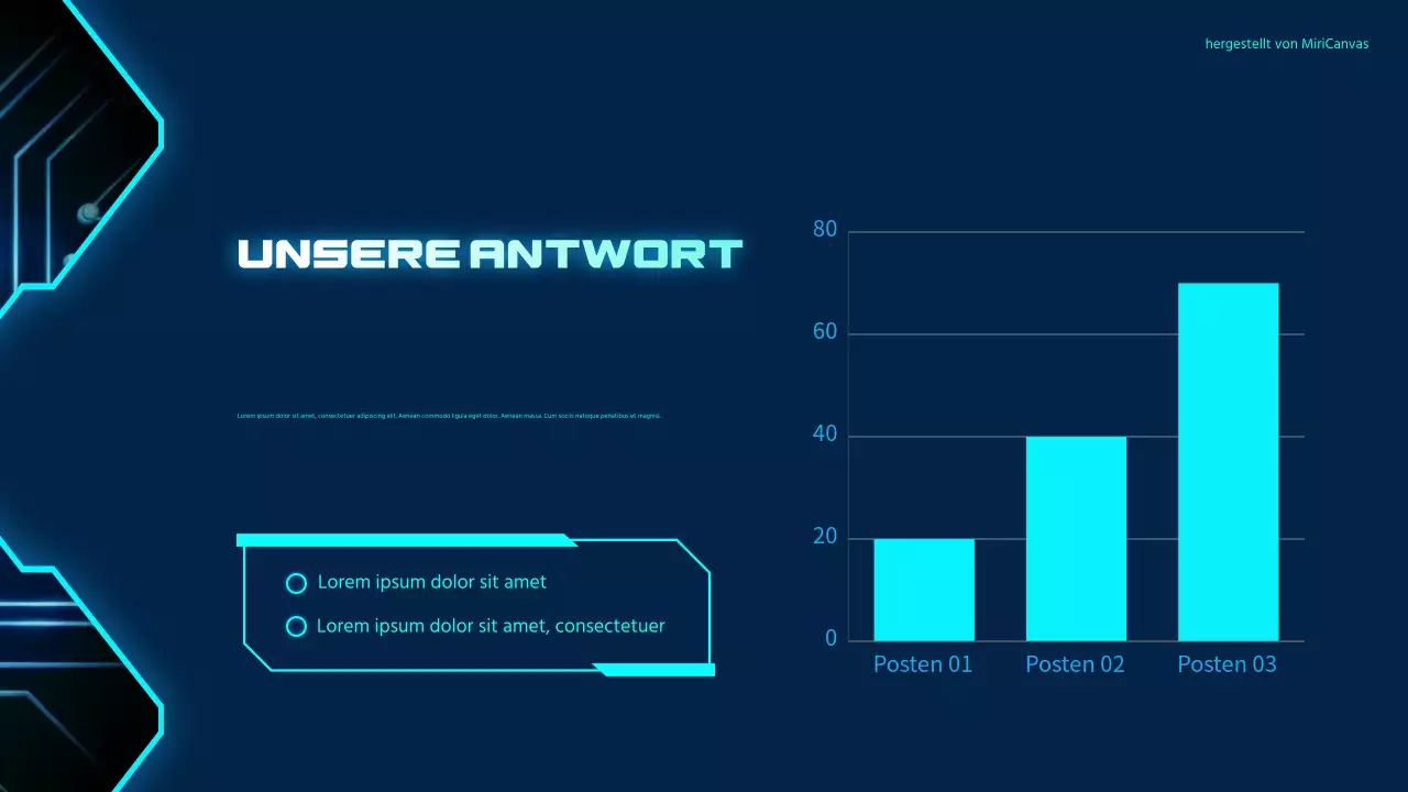 Blaue futuristische Finanzpräsentation