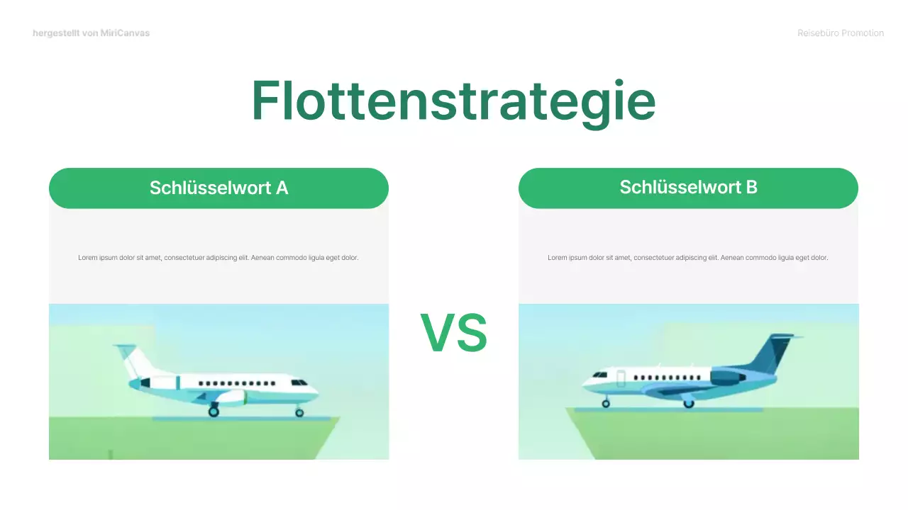 Grünes, modernes Reisen Präsentation