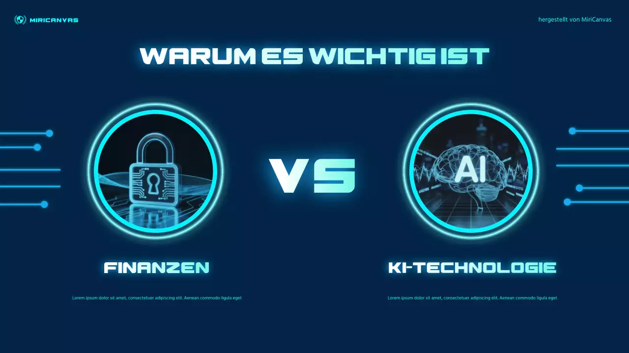 Blaue futuristische Finanzpräsentation