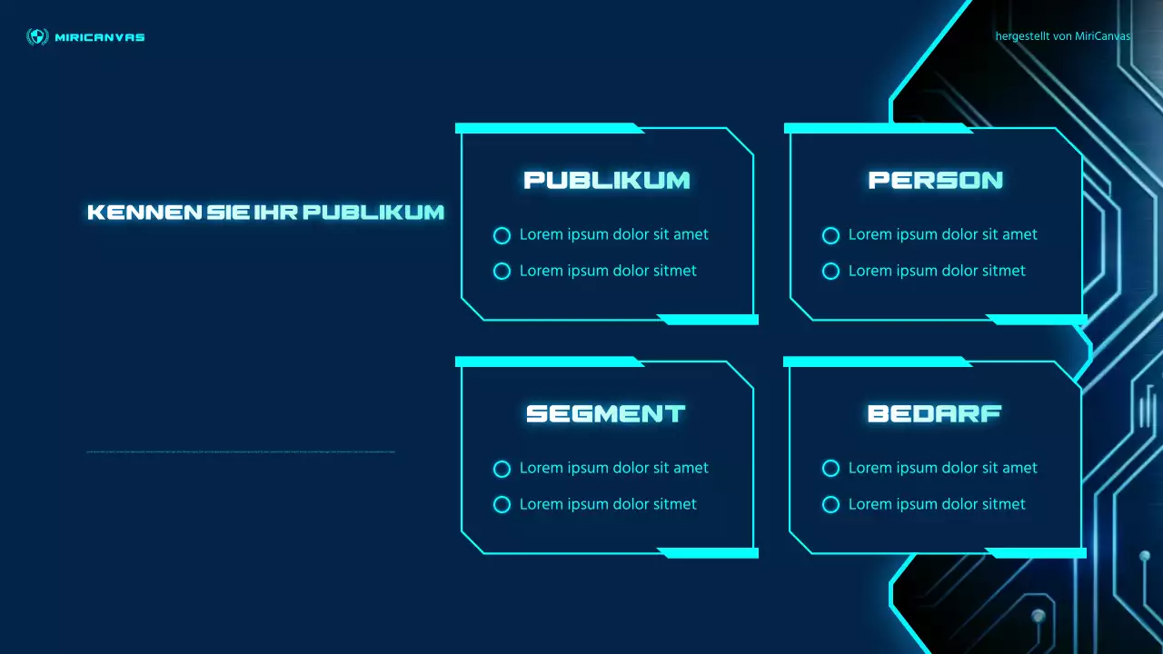 Blaue futuristische Finanzpräsentation