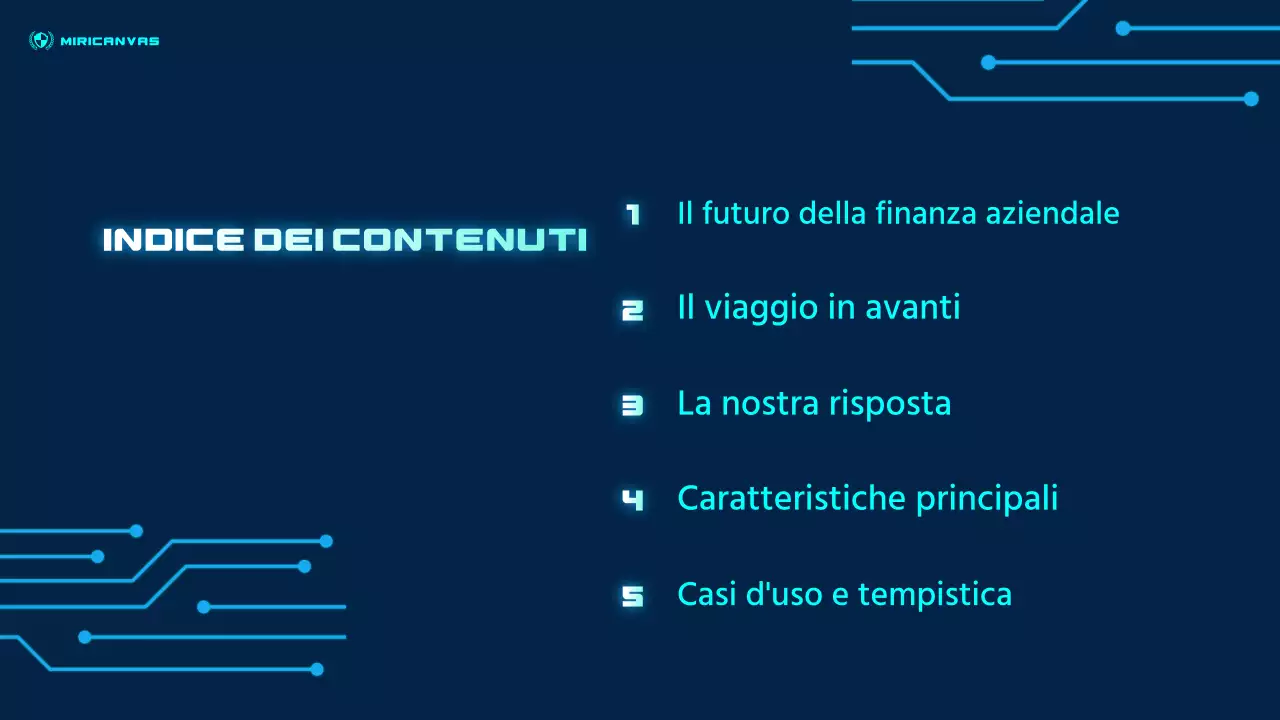 Presentazione di Blue Futuristic Finance