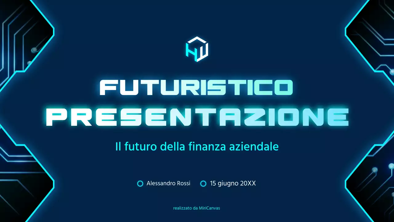 Presentazione di Blue Futuristic Finance