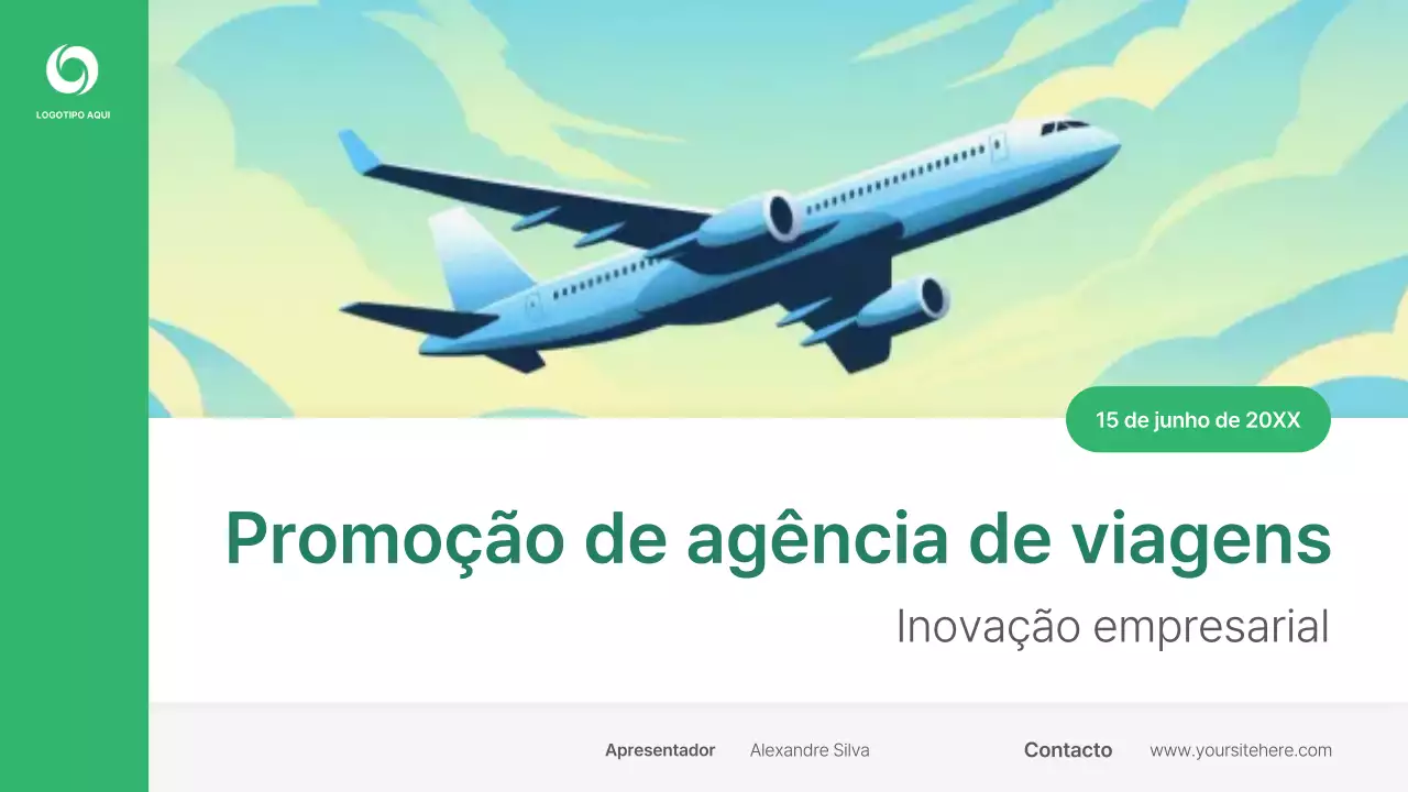 Apresentação de Viagem Verde Moderna