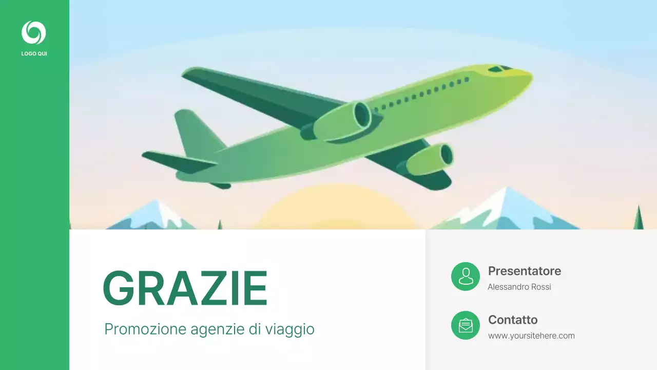 Presentazione del viaggio moderno e verde