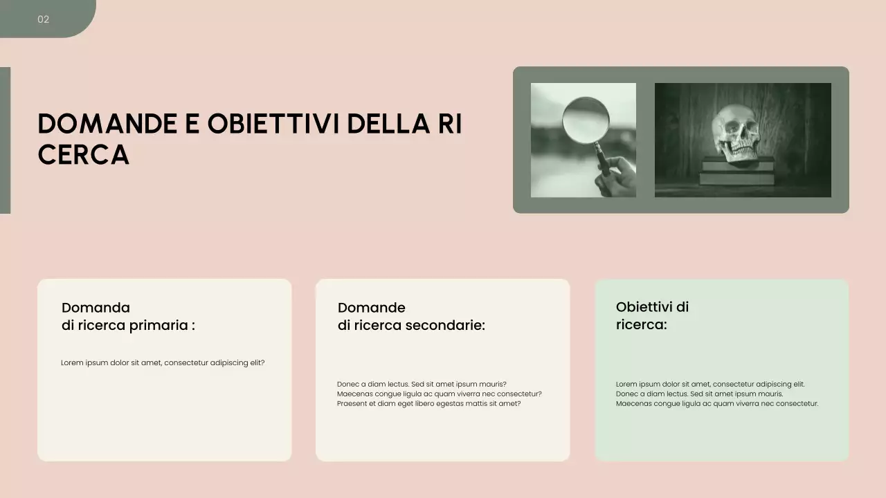 Presentazione della proposta di ricerca