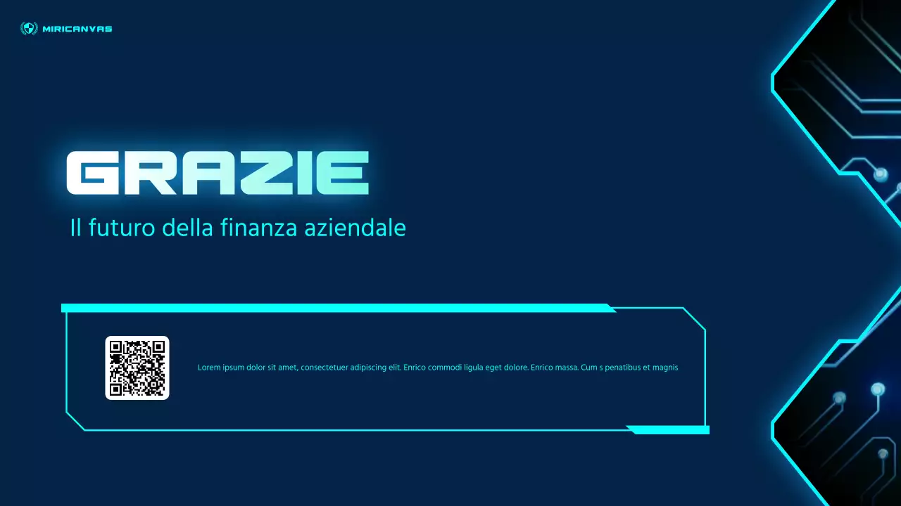 Presentazione di Blue Futuristic Finance