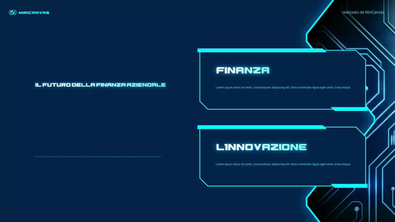 Presentazione di Blue Futuristic Finance