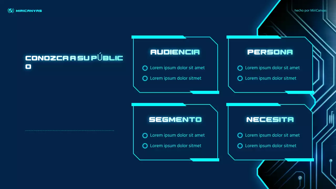 Presentación de finanzas futuristas azules