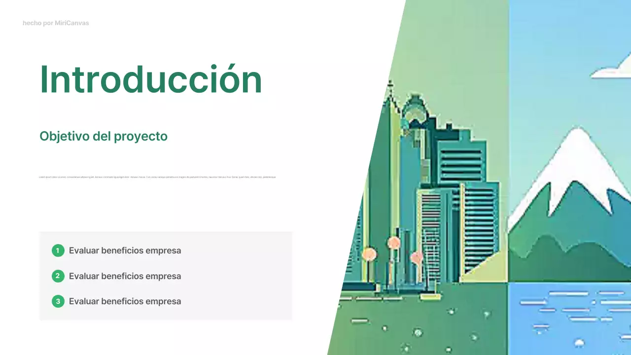 Presentación de viajes modernos y ecológicos