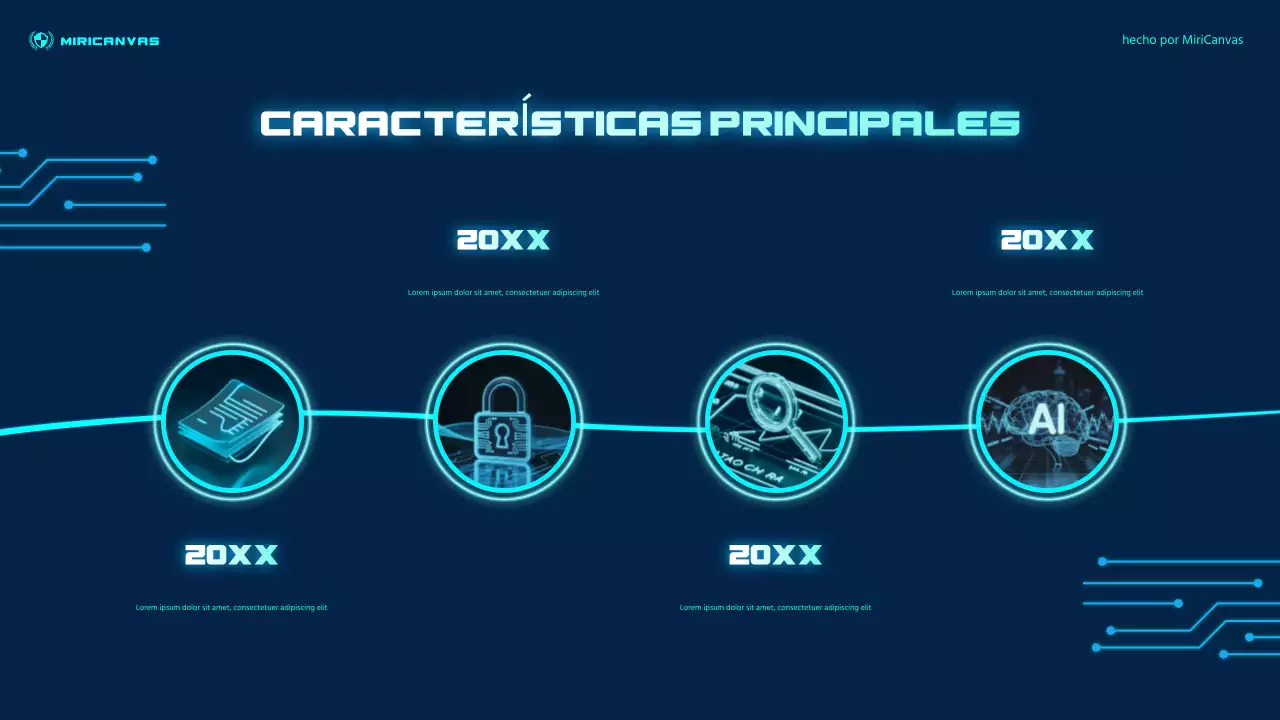 Presentación de finanzas futuristas azules