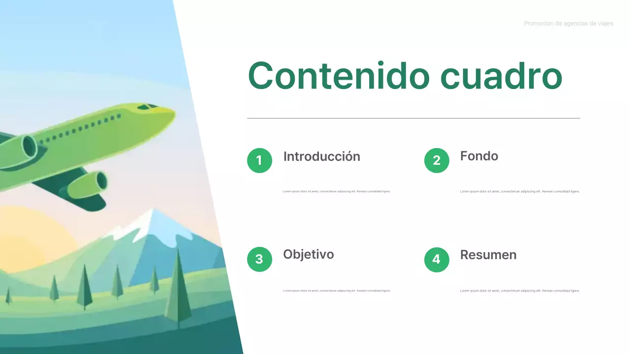 Presentación de viajes modernos y ecológicos