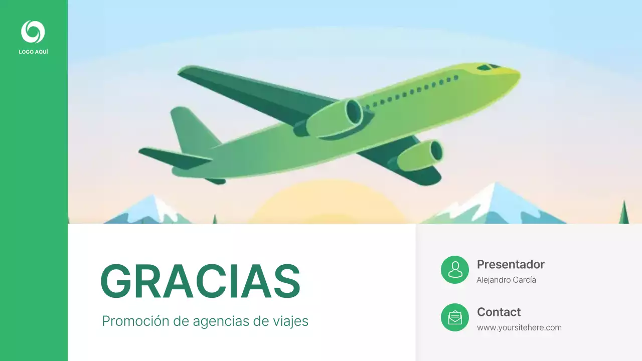 Presentación de viajes modernos y ecológicos