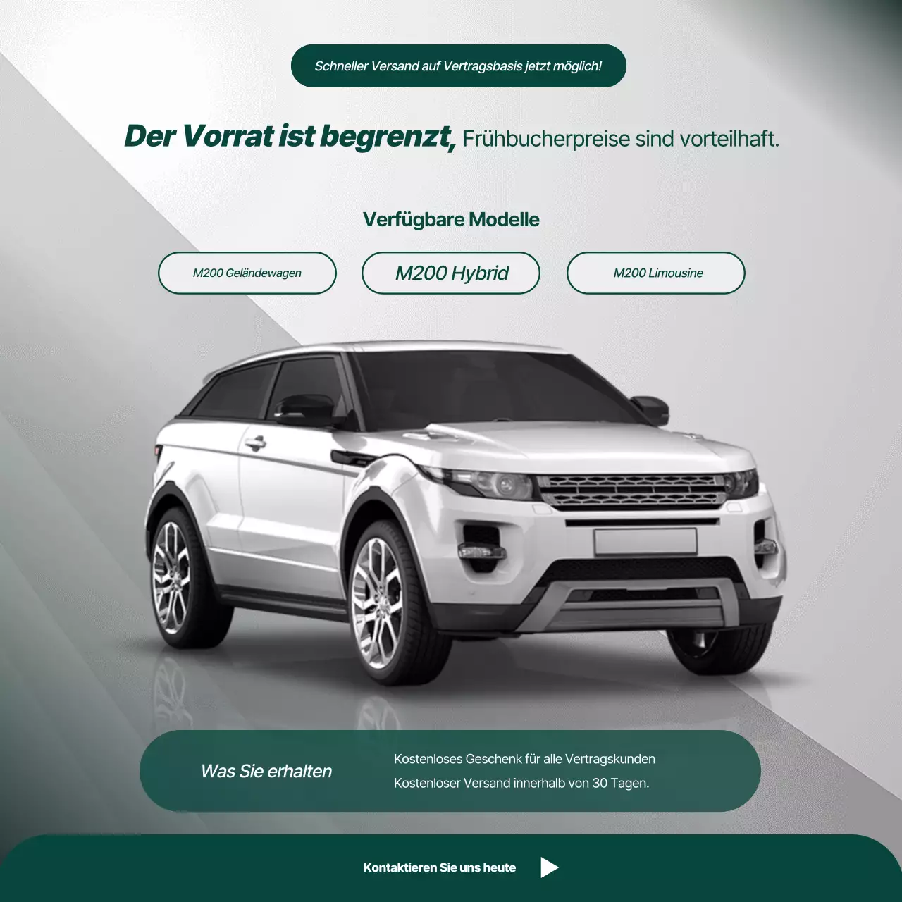 graue moderne Autowerbung