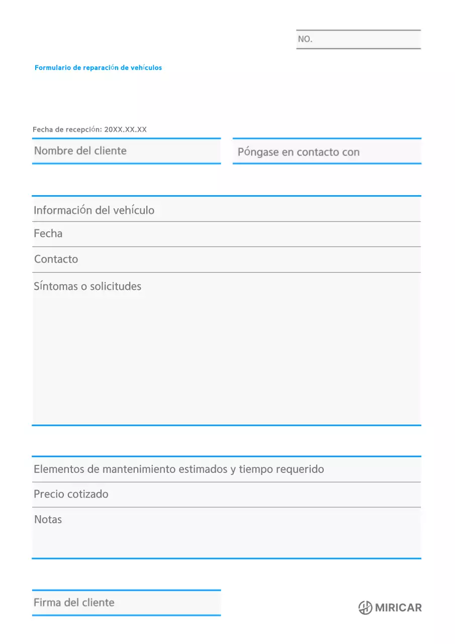 Manual de reparación de vehículos sencillos de color azul
