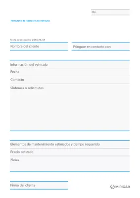Manual de reparación de vehículos sencillos de color azul