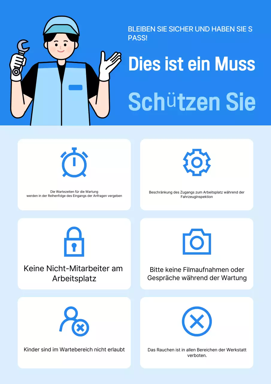 Blue Simple Sicherheitsrichtlinien