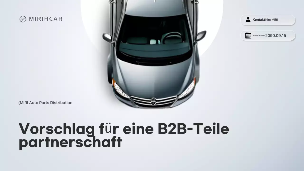 Gray Modern – Partnerschaftsvorschlag für die Lieferung von Autoteilen
