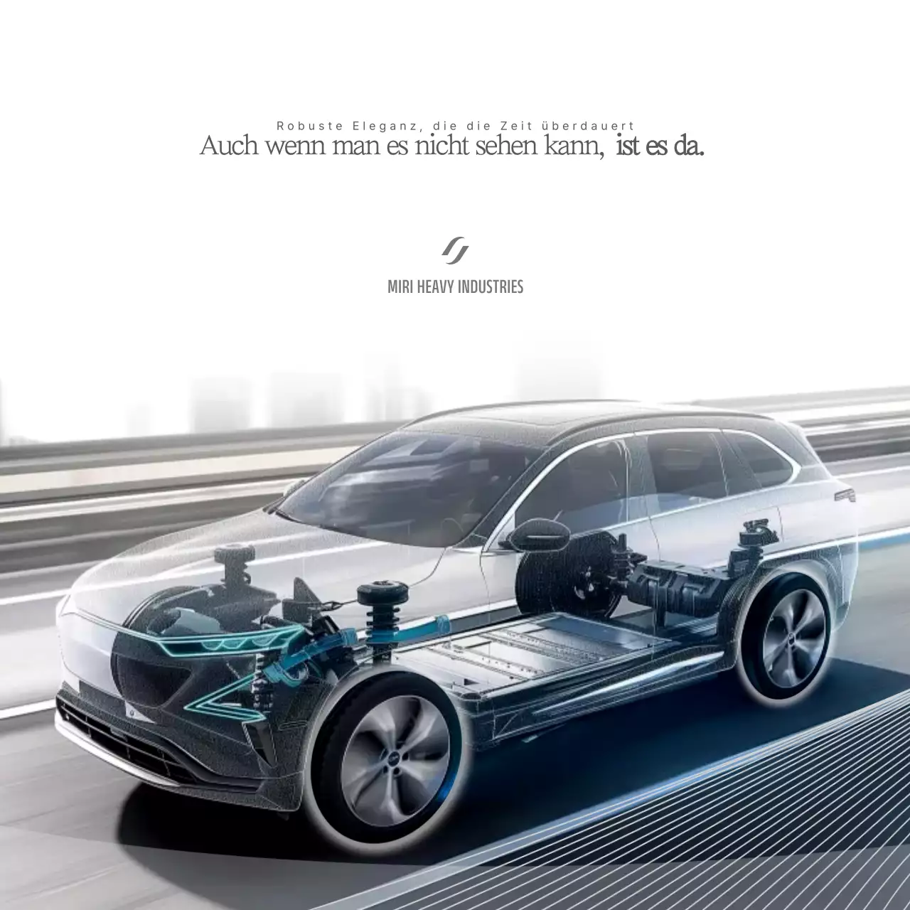 Weiße moderne Autowerbung
