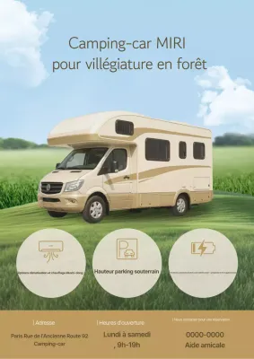 Promotion camping-car beige simple