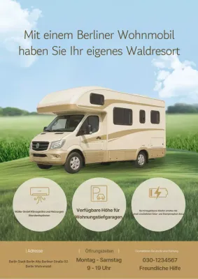 Beige Simple Camper Van Promotion