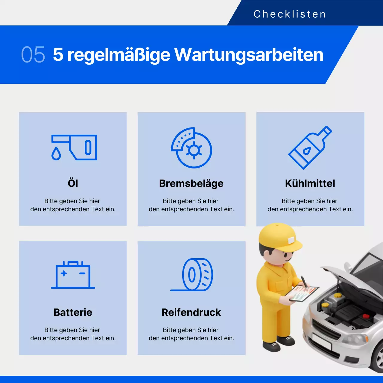 Neuigkeiten zur Aktionskarte für Autoreparaturen