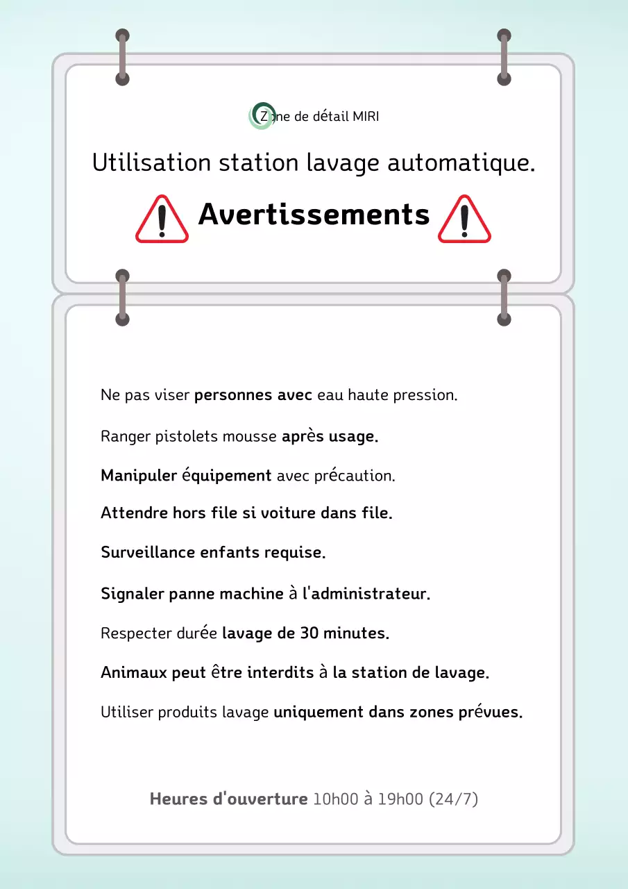 Consignes de sécurité pour le nettoyage à blanc